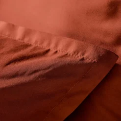 Taie de traversin percale de coton (L185 cm) Cali Terracotta