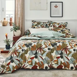 Taie de traversin percale de coton (L200 cm) Cascade Multicolore