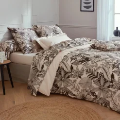 Taie de traversin percale de coton (L200 cm) Alba Noire