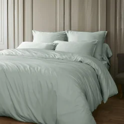 Taie de traversin satin de bambou (L185 cm) Sienna Vert eucalyptus