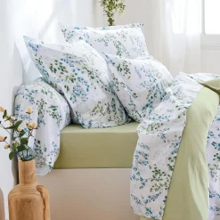 Taie de traversin satin de coton (L200 cm) Angèle Vert tilleul