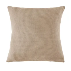 Taie d'oreiller Carrée coton nid d'abeille (80 x 80 cm) Eva Ficelle