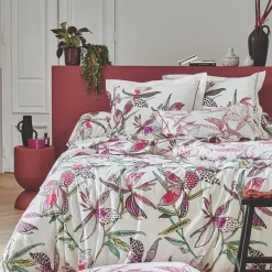 Taie d'oreiller carrée coton (65 x 65 cm) Pénélope Rose