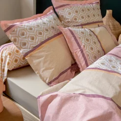 Taie d'oreiller carrée coton (65 x 65 cm) Inouk Rose