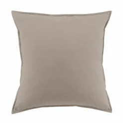 Taie d'oreiller carrée flanelle de coton (80 x 80 cm) Nina Ficelle