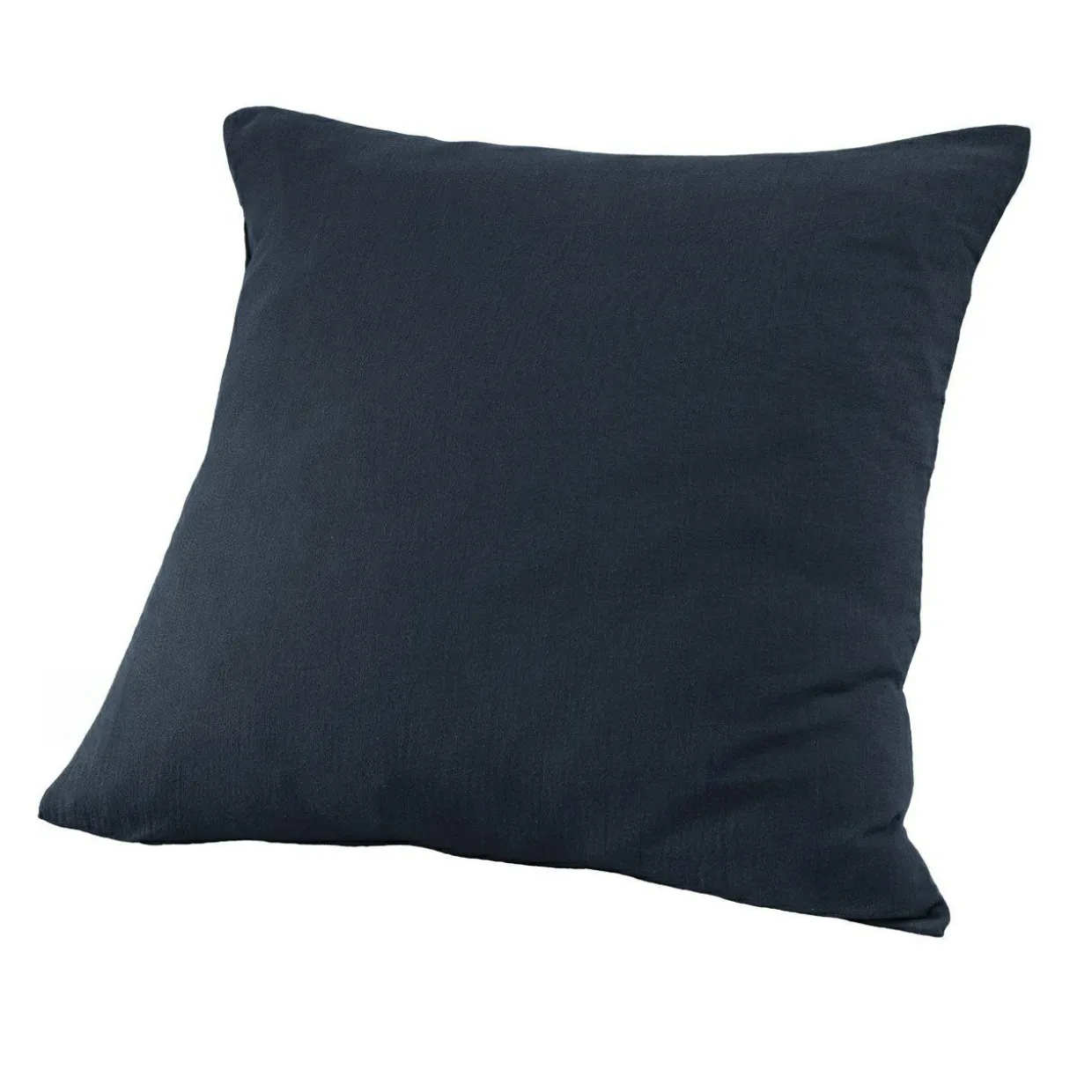 Taie d'oreiller carrée gaze de coton (60 x 60 cm) Gaïa Bleu nuit