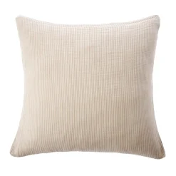 Taie d'oreiller Carrée gaze de coton (60 x 60 cm) Gaïa rayures Ficelle