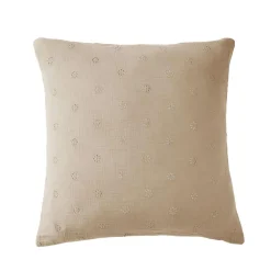 Taie d'oreiller carrée gaze de coton (60 x 60 cm) Gaïa Boho Ficelle