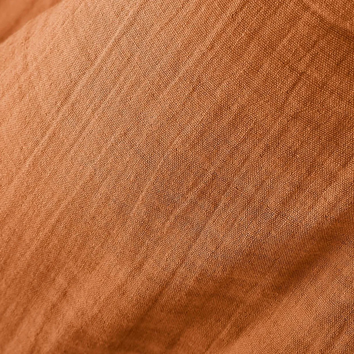 Taie d'oreiller carrée gaze de coton (60 x 60 cm) Gaïa Abricot