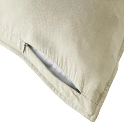 Taie d'oreiller carrée lyocell Tencel™ lavé (80 x 80 cm) Olivia Beige pampa