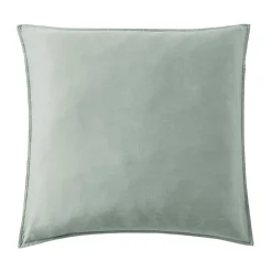 Taie d'oreiller carrée lyocell Tencel™ lavé (80 x 80 cm) Olivia Vert eucalyptus