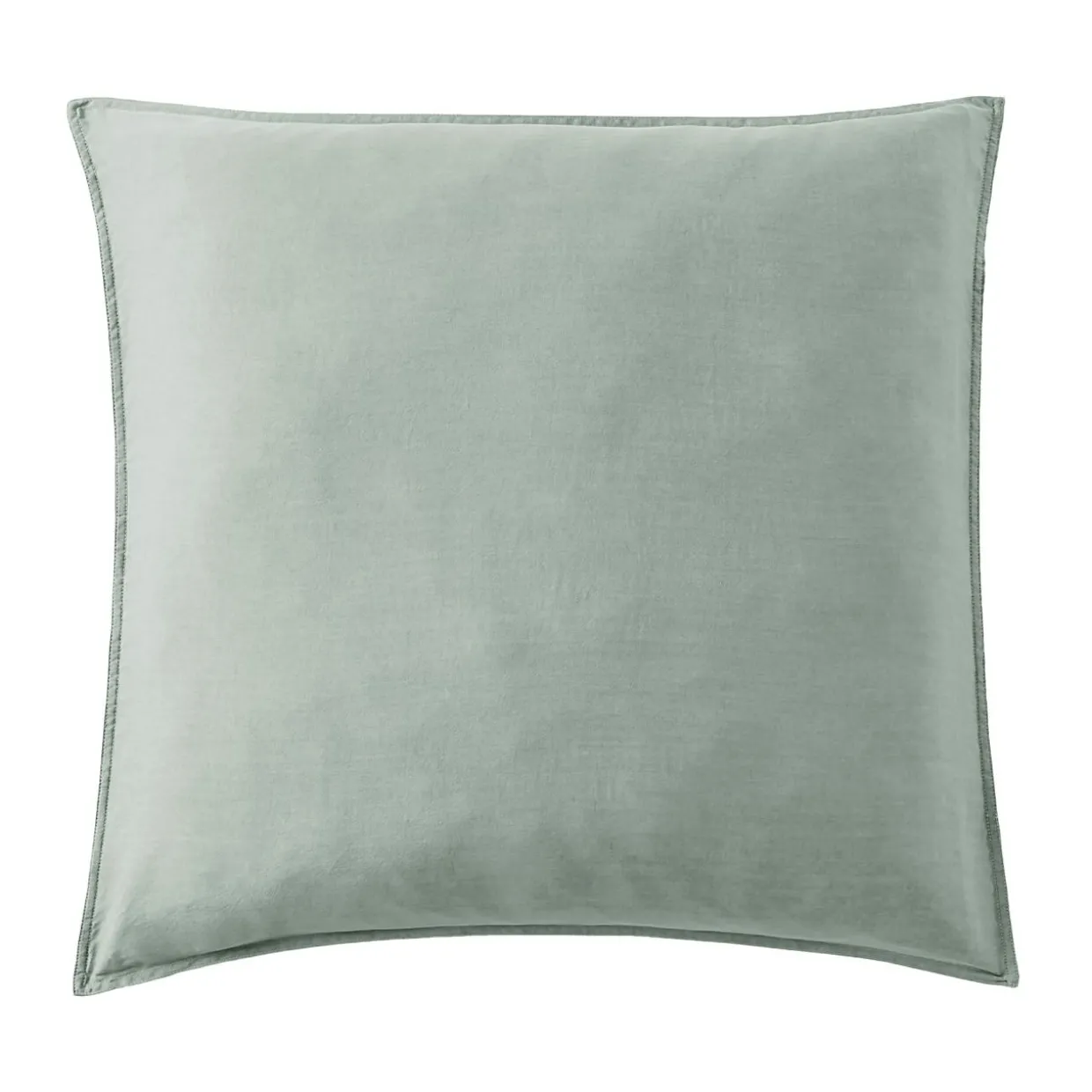 Taie d'oreiller carrée lyocell Tencel™ lavé (80 x 80 cm) Olivia Vert eucalyptus