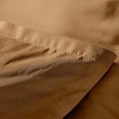 Taie d'oreiller carrée percale de coton (80 x 80 cm) Cali Camel
