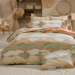 Taie d'oreiller carrée percale de coton (65 x 65 cm) Land Beige Craie