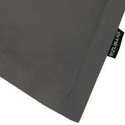 Taie d'oreiller carrée percale de coton (80 x 80 cm) Cali Gris anthracite