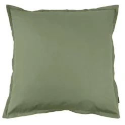 Taie d'oreiller carrée percale de coton (80 x 80 cm) Cali Vert romarin