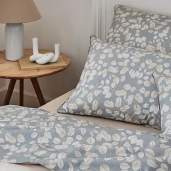 Taie d'oreiller carrée percale de coton (65 x 65 cm) Lison Grise