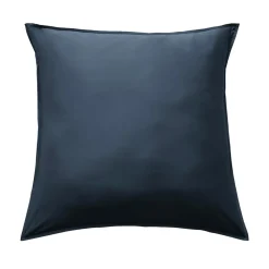 Taie d'oreiller carrée satin de bambou (63 x 63 cm) Sienna Bleu nuit