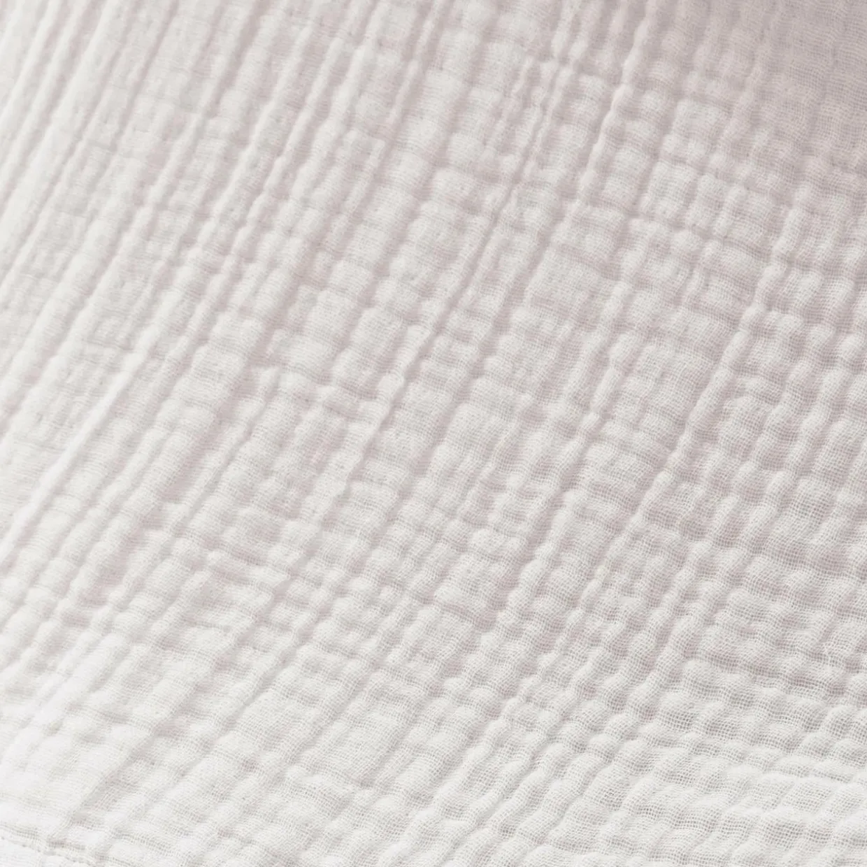 Taie d'oreiller quadruple gaze de coton (80 x 80 cm) Victoria x Gaïa Blanc chantilly