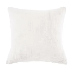 Taie d'oreiller quadruple gaze de coton (80 x 80 cm) Victoria x Gaïa Blanc chantilly