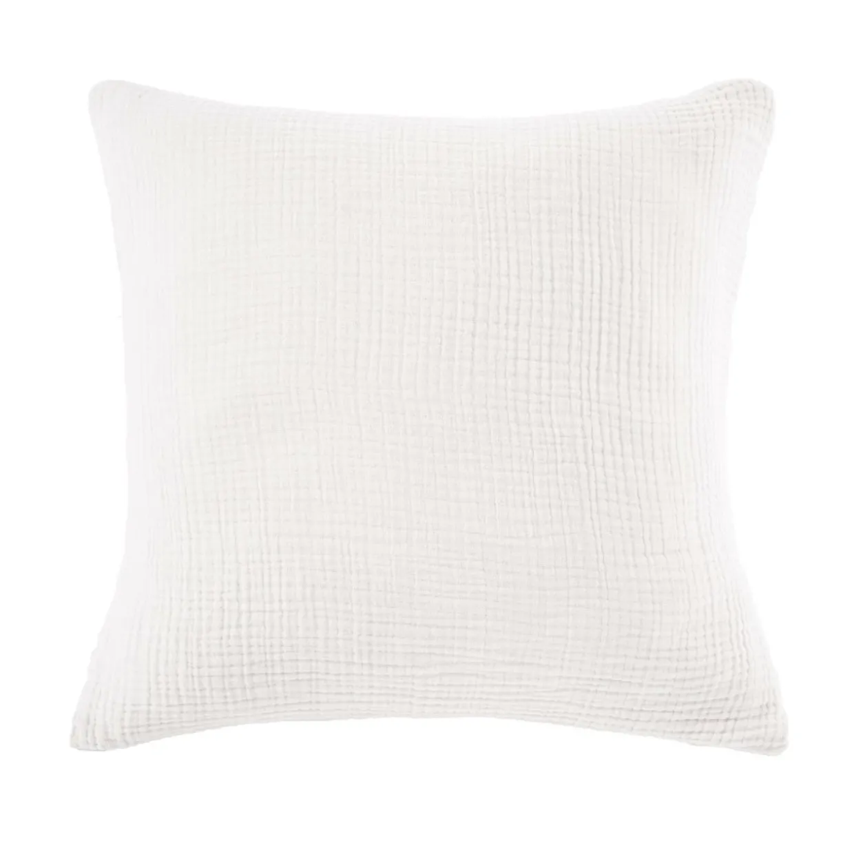 Taie d'oreiller quadruple gaze de coton (80 x 80 cm) Victoria x Gaïa Blanc chantilly