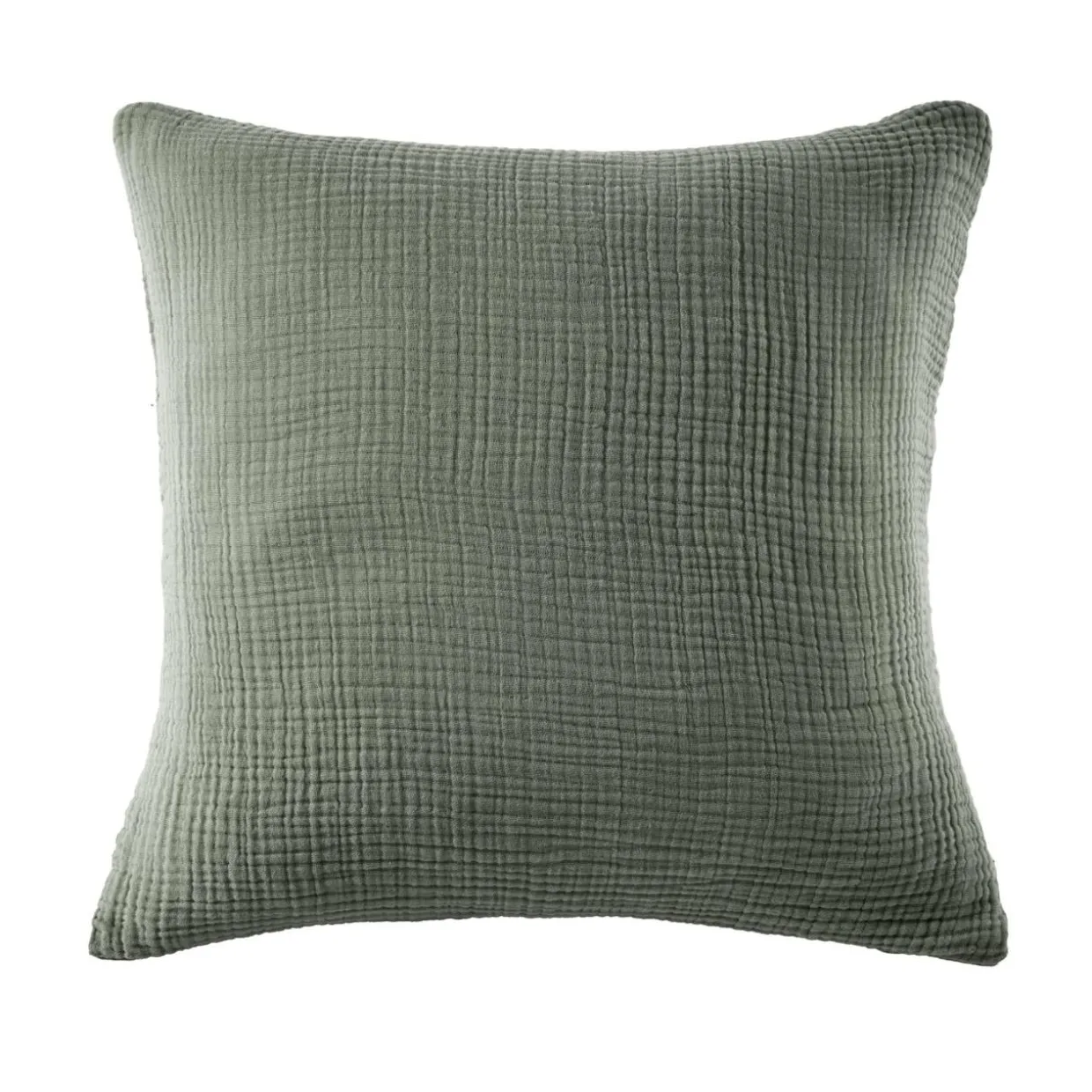 Taie d'oreiller quadruple gaze de coton (60 x 60 cm) Victoria x Gaïa Vert romarin