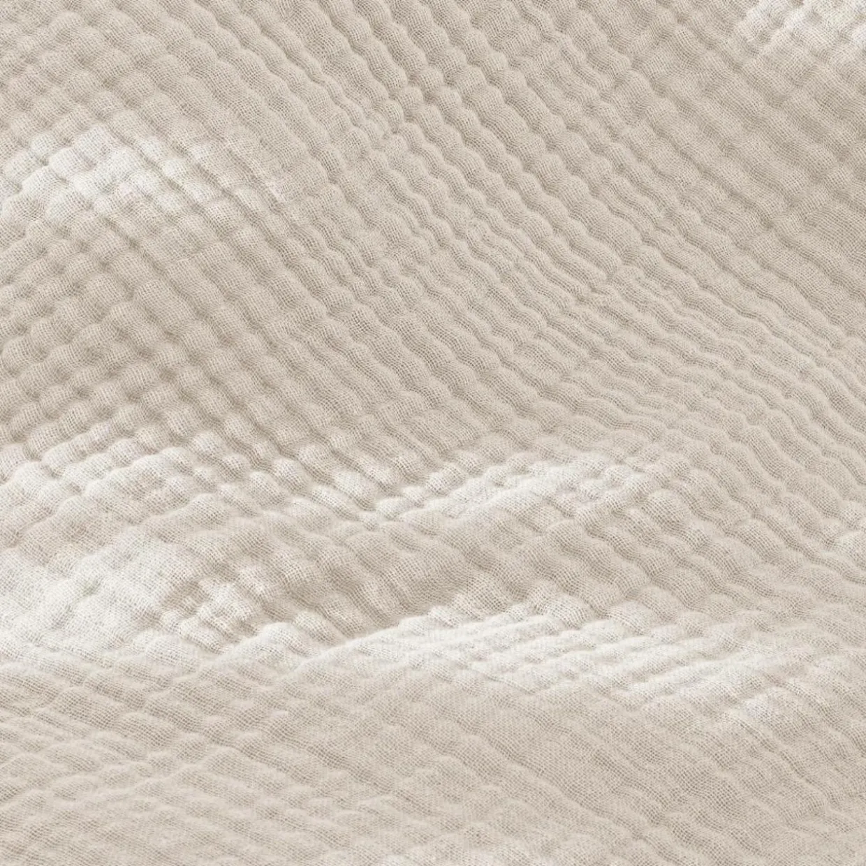 Taie d'oreiller quadruple gaze de coton (60 x 60 cm) Victoria x Gaïa Beige pampa