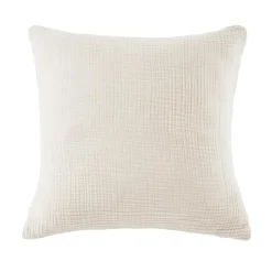 Taie d'oreiller quadruple gaze de coton (60 x 60 cm) Victoria x Gaïa Beige pampa