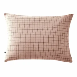 Taie d'oreiller rectangulaire gaze de coton (50 x 70 cm) Gaïa Mix Rose poudré