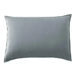 Taie d'oreiller rectangulaire lyocell Tencel™ lavé (50 x 80 cm) Olivia Bleu stone