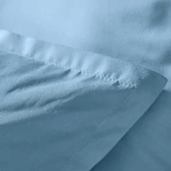 Taie d'oreiller rectangulaire percale de coton (50 x 70 cm) Cali Bleu ciel