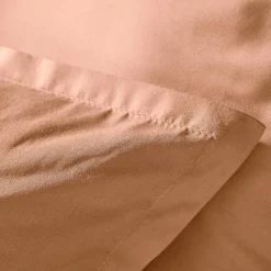 Taie d'oreiller rectangulaire percale de coton (50 x 70 cm) Cali Rose pêche
