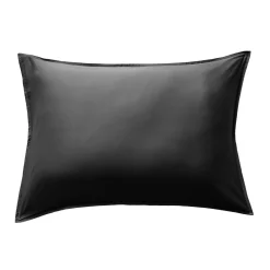 Taie d'oreiller rectangulaire satin de bambou (50 x 70 cm) Sienna Noir
