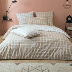 Taie d'oreiller rectangulaire percale de coton (50 x 70 cm) Max Beige