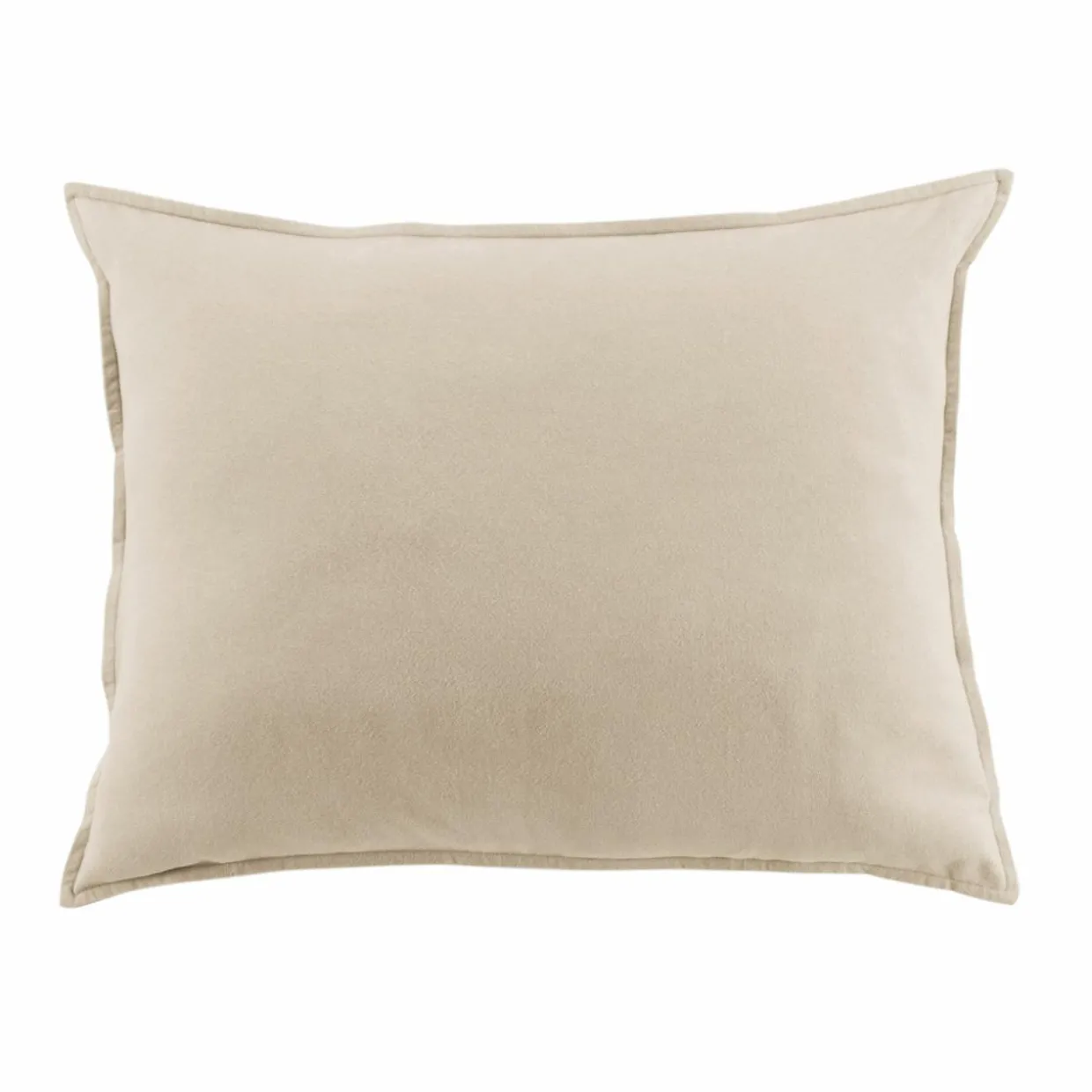 Taie d'oreiller rectangulaire flanelle de coton (50 x 80 cm) Nina Beige