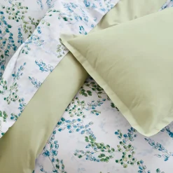 Taie d'oreiller rectangulaire satin de coton (50 x 70 cm) Angèle Vert tilleul