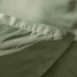 Taie d'oreiller rectangulaire percale de coton (50 x 70 cm) Cali Vert romarin