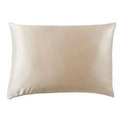 Taie d'oreiller rectangulaire soie de mûrier (50 x 80 cm) Mizuki Beige pampa