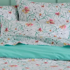 Taie d'oreiller rectangulaire percale de coton (50 x 70 cm) Roxane Multicolore