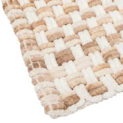 Tapis de bain coton (50 x 75 cm) Tresse Taupe