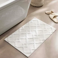 Tapis de bain en coton (50 x 80 cm) Otis Beige