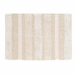 Tapis de salon coton (60 x 90 cm) Athos Ecru