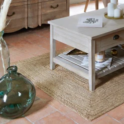 Tapis de salon jute (120 x 170 cm) Louna Beige naturel