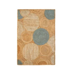 Tapis de salon rectangulaire jute tissée main (140 x 200 cm) Tara Marron