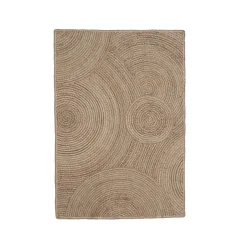 Tapis de salon rectangulaire jute tressée main (160 x 230 cm) Neha Beige