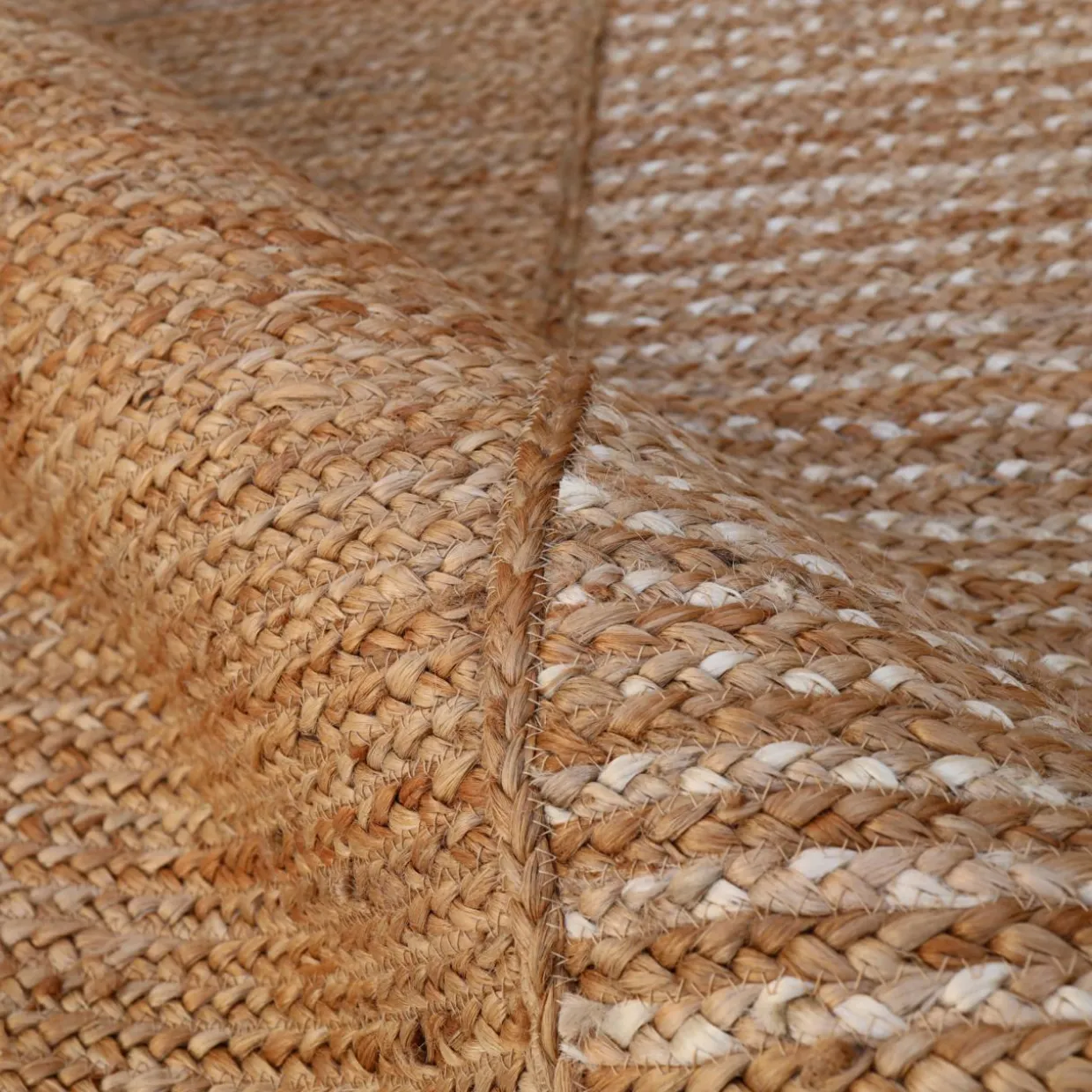 Tapis de salon rectangulaire jute tissée main (160 x 230 cm) Hudson Marron