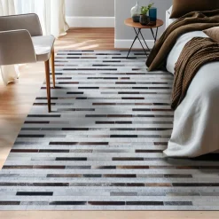 Tapis de salon rectangulaire laine jacquard (160 x 230 cm) Sanjay Gris