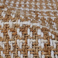 Tapis de salon rectangulaire jute tissée main (140 x 200 cm) Weston Marron