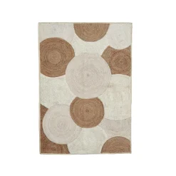 Tapis de salon rectangulaire jute tressée main (140 x 200 cm) Reina Beige