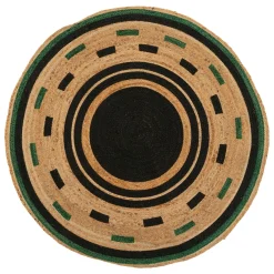 Tapis de salon rond jute (120 cm) Mala Beige